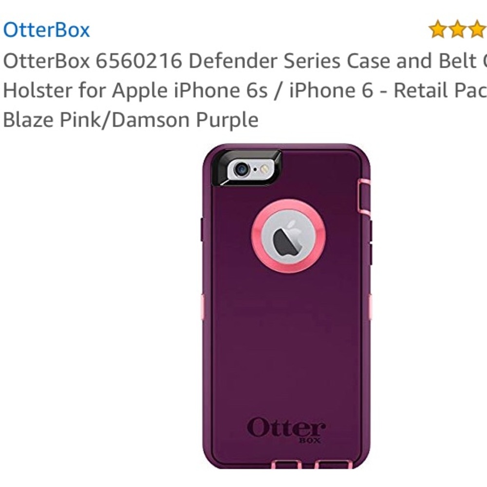 EUC Otterbox iPhone 6 case purple & pink defender